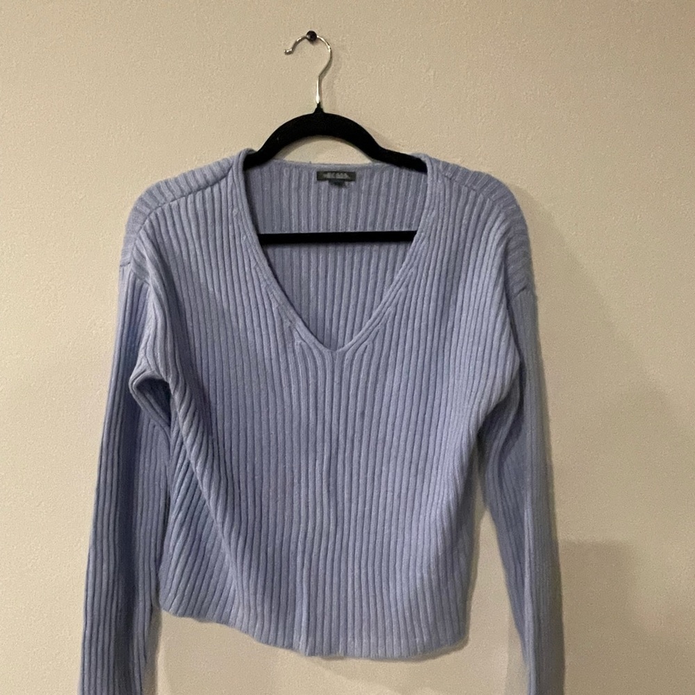 Wild Fable Soft Blue V-Neck Sweater